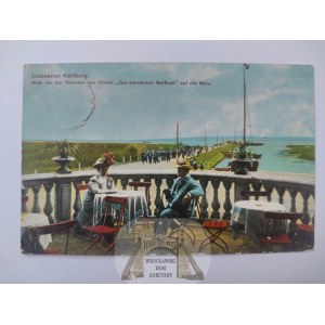 Krynica Morska, Kalberg, widok z tarasu hotelu 1917
