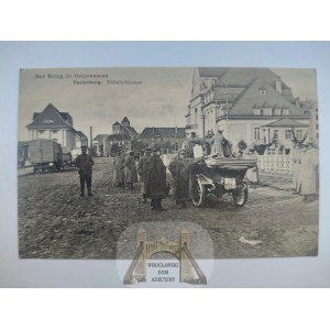 Kętrzyn, Rastenburg, Bahnhofstrasse, German soldiers ca. 1910