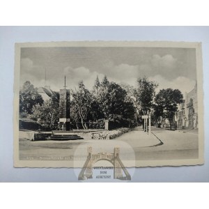 Orzysz, Arys, street, war memorial 1940