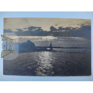 Suwalki, Lake Wigry, sunset ca. 1930.