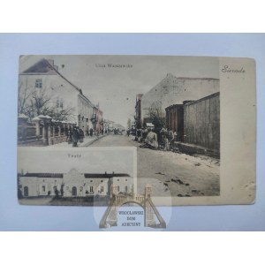 Sieradz, rue Warszawska, théâtre vers 1910