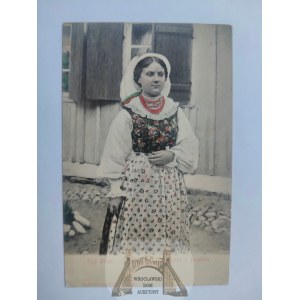 Sieradz, folk types, ethnography, married woman from Dzierlin circa 1900.