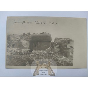 Przemyśl, destroyed bunker, fort X 1915