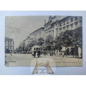 Krakau, Marktplatz, Linie A-B, Straßenbahn 1908