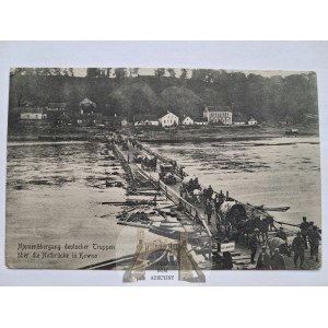 Lithuania, Kaunas, pontoon bridge, 1916