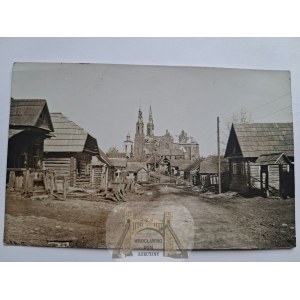 Białoruś, Widze, ulica, kościół, ok.1916