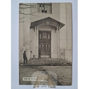 Belarus, Pinsk, portal of the cathedral, 1917