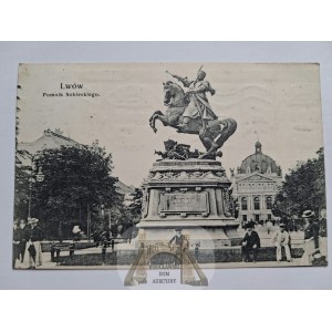 Ukraine, Lviv, Sobieski monument, 1909