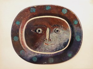 Pablo Picasso (1881-1973), ‘’Visage Brun - Bleu'' (Brązowo-niebieska twarz), 1950