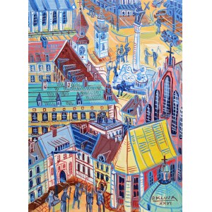 Paweł Kluza (né en 1983), Basilique et place du château à Varsovie, 2026
