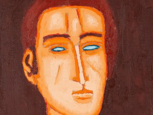 Jerzy Nowosielski (1923 Kraków - 2011 Kraków), Portret męski, 1973