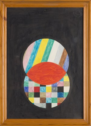 Marek Oberländer (1922 Szczerzec koło Lwowa - 1978 Nicea), Kompozycja abstrakcyjna z kołami