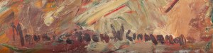 Maurice Vagh-Weinmann (1899 - 1966 ), Kobieta na ławce czytająca książkę na tle uliczki