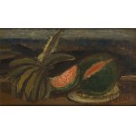 Zygmunt Józef Menkes (1896 Lviv - 1986 Riverdale, USA), Still life with watermelon and pineapple