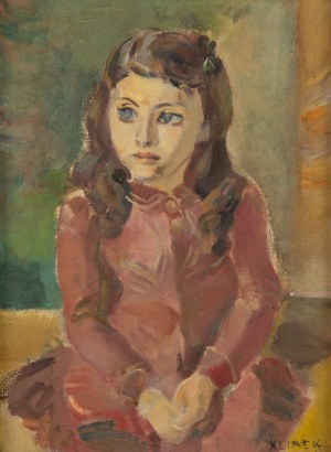 Ludwik Klimek (1912 Skoczów - 1992 Francja), Portret dziewczynki, około 1960