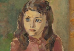 Ludwik Klimek (1912 Skoczów - 1992 Francja), Portret dziewczynki, około 1960
