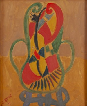 Maurice Blond (1899 Łódź - 1974 Clamart we Francji), Krzesło ze skrzypcami (