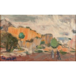 Jan Wacław Zawadowski (1891 Skobełka in Volhynia - 1982 Aix en Provence), Provençal landscape with a quarry in the background