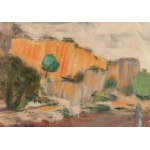 Jan Wacław Zawadowski (1891 Skobełka in Volhynia - 1982 Aix en Provence), Provençal landscape with a quarry in the background