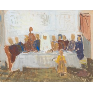 Ludwik Lille (1897 Podwłoczyska nad Zbruczem - 1957 Paris), At the Table