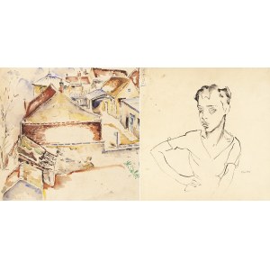 Maria Melania Mutermilch `Mela Muter (1876 Warsaw - 1967 Paris), Urban landscape (recto) / Portrait of a boy (verso), 1920s.