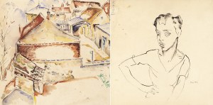 Maria Melania Mutermilch \ Mela Muter (1876 Warszawa - 1967 Paryż), Pejzaż miejski (recto) / Portret chłopca (verso), lata 20. XX w.