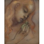 Maria Kuleszyna (1892 - 1971 ), Portret kobiety z jabłkiem