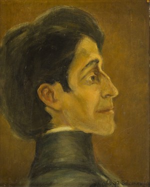 Łucja Bałzukiewicz (1887 Wilno - 1976 Lublin), Portret Olgi Boznańskiej, 1968