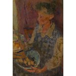 Eugeniusz Eibisch (1895 Lublin - 1987 Warsaw), Woman at the breakfast table , ca. 1930/1945