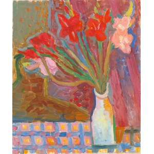 Andrzej Jurkiewicz (1907 Translator - 1967 Warsaw), Gladiole in a vase
