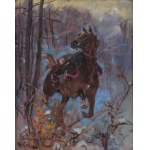 Wojciech Kossak (1856 Paris - 1942 Krakow), The frightened horse, 1922 (?)