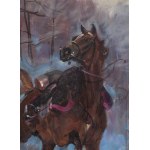 Wojciech Kossak (1856 Paris - 1942 Krakow), The frightened horse, 1922 (?)