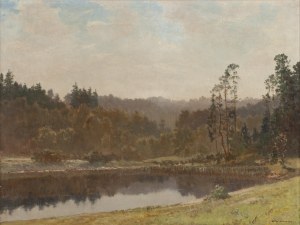 Konstanty Mackiewicz (1894 Małoryta k. Brześcia - 1985 Łódź), Pejzaż z jeziorem