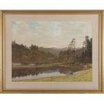 Konstanty Mackiewicz (1894 Małoryta près de Brześć - 1985 Łódź), Paysage avec un lac