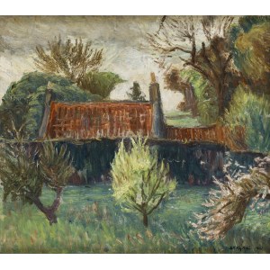 Stefan Kątski (1898 - 1978 Montreal), Landschaft mit Hütte