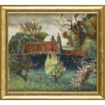 Stefan Kątski (1898 - 1978 Montreal), Landschaft mit Hütte