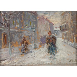 Erno Erb (1878 Lviv (?) - 1943 Lviv), Winter view from Lviv