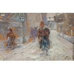 Erno Erb (1878 Lviv (?) - 1943 Lviv), Winter view from Lviv
