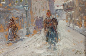 Erno Erb (1878 Lwów (?) - 1943 Lwów), Zimowy widok ze Lwowa