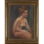 Stanislaw Dabrowski (1882 Albertyn - 1943 Warsaw), Sitting nude of a woman
