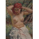 Stanisław Żurawski (1889 Krosno - 1976 Kraków), Nude in a shawl