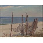 Stanisław Żurawski (1889 Krosno - 1976 Kraków), Drying nets on the beach, 1938