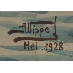 Antoni Wippel (1882 Mikuszowice - 1969 ), Nel porto di Hel , 1928