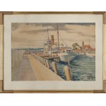 Antoni Wippel (1882 Mikuszowice - 1969 ), Nel porto di Hel , 1928