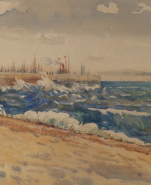 Antoni Wippel (1882 Mikuszowice - 1969 ), Wybrzeże Bałtyku, 1928