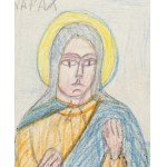Nikifor Krynicki (1895 Krynica - 1968 Folusz), Mother of God, 1960s.