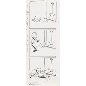 Zbigniew Lengren (1919 Tula, Russia - 2003 Warsaw), Professor Filutek, newspaper comic strip for Przekrój magazine no. 2476 (24/1992), 1992