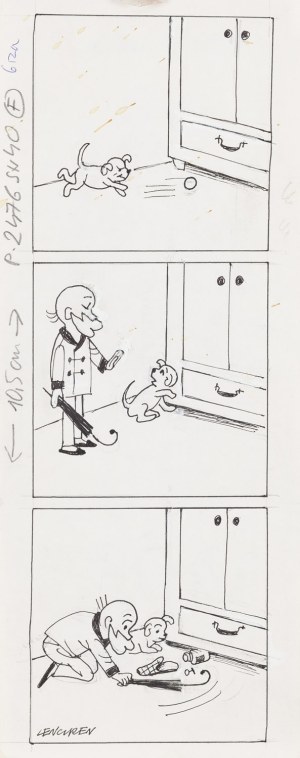 Zbigniew Lengren (1919 Tuła, Rosja - 2003 Warszawa), Profesor Filutek, komiks prasowy do czasopisma 