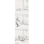 Zbigniew Lengren (1919 Tula, Russia - 2003 Warsaw), Professor Filutek, newspaper comic strip for Przekrój magazine no. 2476 (24/1992), 1992