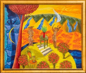 Katarzyna Kopańska-Błaszczyk, Ogród Różany z klepsydrą, 2001